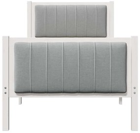 Ágykeret Fehér és világosszürke 80 x 200 cm Tömör fenyőfa