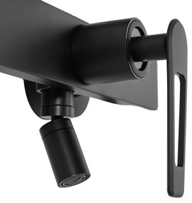 REA - Aldi zuhanygarnitúra csapteleppel 150mm, fekete, REA-P8800