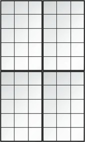 vidaXL 4 db fekete fém fali tükör 100x60 cm