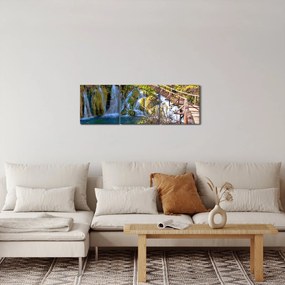 Kép - Bejárat a vízesésekhez (órával) (90x30 cm)