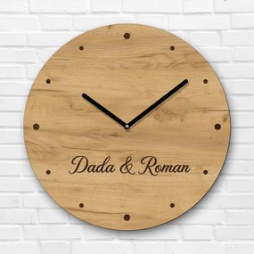 DUBLEZ | Személyre szabott fa óra nevekkel