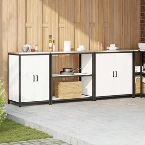 Konyhai Tároló Készlet polcokkal 3 pcs Fehér 240 x 50 x 92 cm