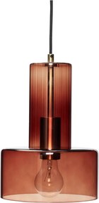 Barna dimmelhető függőlámpa üveg búrával ø 20 cm Ripple – Hübsch