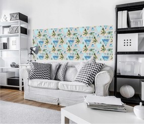 Fotótapéta Tengerpart pálmafákkal Háromszögek Geometria Relaxáció Homok 250x104 +ragasztó