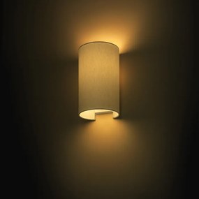 RENDL RON W 15/25 nástěnná Chintz světle šedá/bílé PVC 230V LED E27 15W