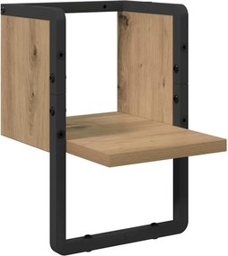vidaXL Falpolc polcokkal Művészi tölgy 20 x 25 x 30 cm Faanyag