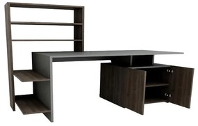 Íróasztal Melis - Walnut, Anthracite