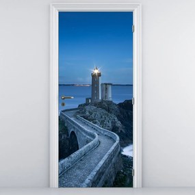 Fotótapéta ajtóra - Világítótorony és a tenger (95x205cm)