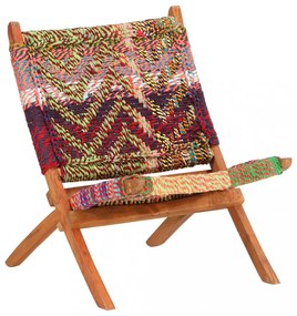 vidaXL többszínű összecsukható Chindi szövet szék