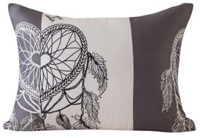 Mikroszálas párnahuzat TIRSO 70x90 cm, szürke-fehér