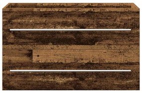 Mosdókagylós szekrény fiókkal 2 pcs Régi fa 80 x 38.5 x 48 cm