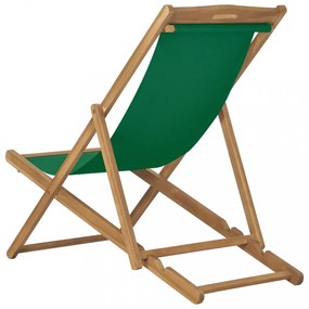 zöld összecsukható tömör tíkfa strandszék
