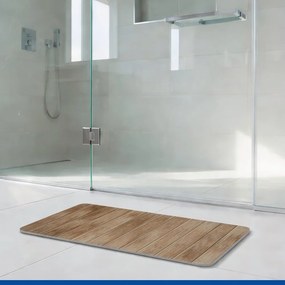 Sötét natúr színű kovaföld fürdőszobai kilépő 39x60 cm Argiri – Wenko