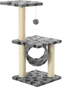 vidaXL szürke macskabútor szizál kaparófákkal 65 cm