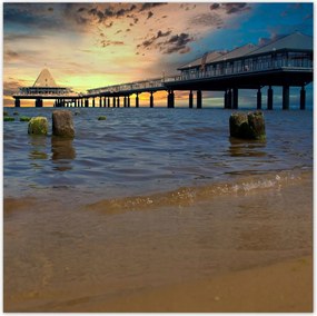 Poszterek 140x140 Naplemente a tengerparton