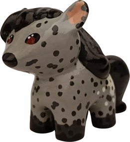 Szürke ló figura Kézzel festett kis dekorációs figura