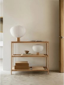 Fehér-natúr színű asztali lámpa papír búrával (magasság 45 cm) Kami – Blomus