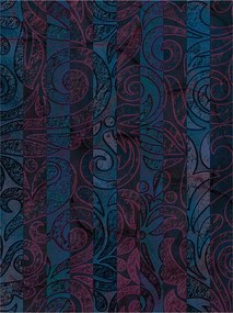 Fotótapéta Növényi absztrakt Lila-Kék Elegancia 206x275 +ragasztó