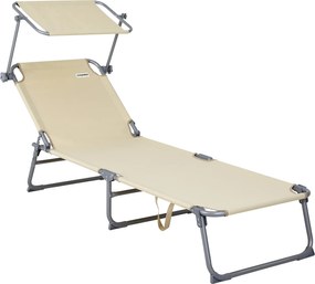 Casaria® Hawaii alumínium napozóágy - bézs