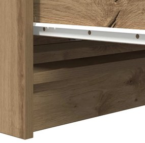 kézműves tölgy színű szerelt fa tálalószekrény 80x35x99 cm