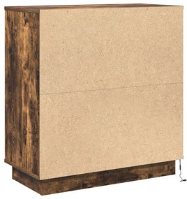 Éjjeli Szekrény LED Füstölt Tölgy 71x34.5x75 cm MDF