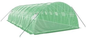 zöld acélvázas melegház 32 m² 8 x 4 x 2 m