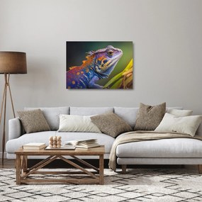 Üveg kép - A színes leguán (70x50 cm)