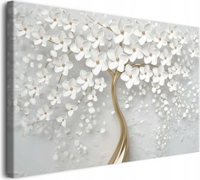 Vászonkép hálószoba falikép fa fehér virágok 80x120cm