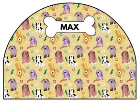 PIPPER. Védő textil falmatrica – Ív – Színes kutyák Méret: 83x60cm, Indíték: név nélkül