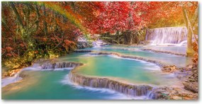 Fotótapéta falra edzett üveg Kaszkád 140x70