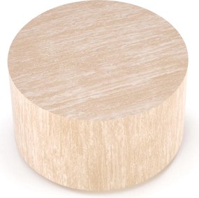 Novula kerek dohányzóasztal 60 cm - travertin