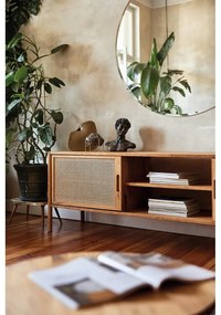 Tölgyfa TV-állvány 204x64 cm Pola - The Beds