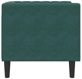 vidaXL sötétzöld bársony Chesterfield kanapéfotel