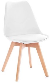 Fehér BALI MARK szék bükkfa lábakkal