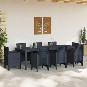 Kerti Asztal Antracit 250x100x73 cm Poly Rattan