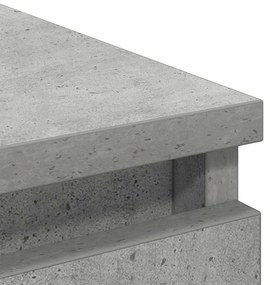 betonszürke szerelt fa tálalószekrény 80x35x76 cm