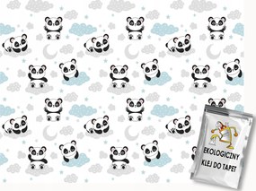 Fotótapéta Flizelina Gyerekek Éjszaka Álom Hold Felhők Panda Mackó 250x175 ragasztó