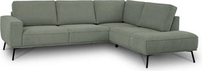 Zöld zsenília sarokkanapé (jobb oldali-L alakú) Amsterdam – Scandic