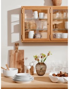 Hammershoi tölgyfa fűszerörlő, fehér porcelán részletekkel, magasság 13 cm - Kähler Design