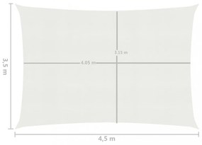 fehér HDPE napvitorla 160 g/m² 3,5 x 4,5 m