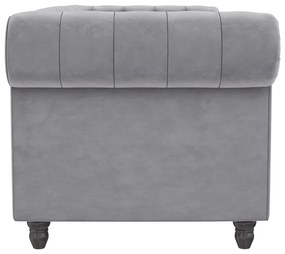 Világosszürke bársony kanapé 236 cm Felix – Støraa