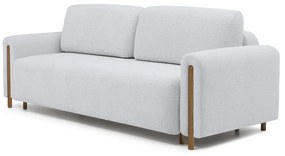 Szürke buklé kinyitható-tárolóhelyes kanapé 244 cm Arcadova – ELTAP