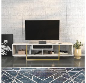 TV asztal/Szekrény Aslana 150 (arany + fehér) . 1101387