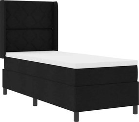 vidaXL LED Box Spring Ágy matracmal Fekete 80 x 200 cm szövet