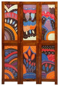 3 paneles szobafelosztó Mézbarna 35x1.5x160 cm Tömör akácfa
