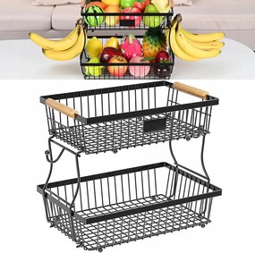 Konyhai Polc Tároló Állvány Szervező Leválasztható Fém Gyümölcsskosár
