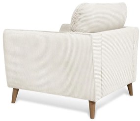 Fehér kordbársony fotel Paris – Scandic