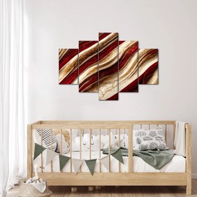 Kép - Arany - fehér textúra (150x105 cm)