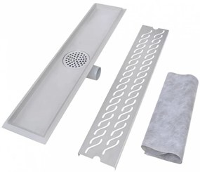 630x140 mm lineáris hullámos rozsdamentes acél zuhany lefolyó