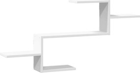 vidaXL fehér szerelt fa fali polc 104 x 15 x 49 cm